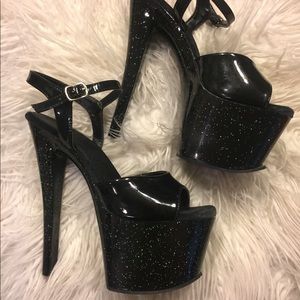 Pleaser Glitter 7” Platforms